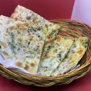 Cheese and Spinach Naan